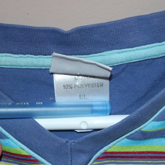 RETRO Half And Half Striped Tee Shirt - Picture 4 of 4